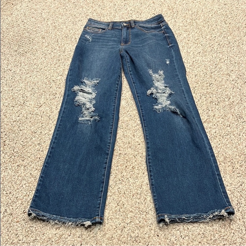 Judy Blue Distressed Dad Jeans | Size 3/26